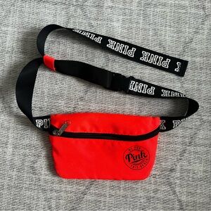 PINK Victoria’s Secret Women’s Red/Orange Athletic Casual Fanny Pack Waist Bag